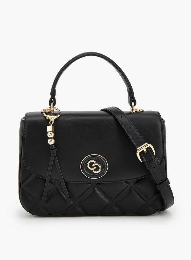 سيليست Quilted Satchel Bag With Adjustable Strap